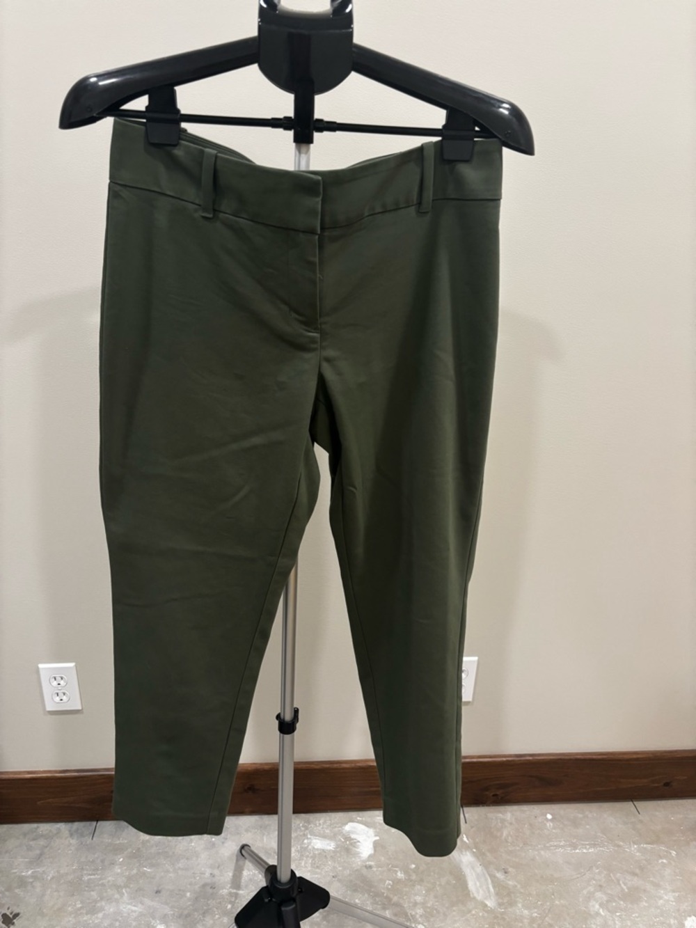 White House Black Market Olive Green High-Rise Pants
